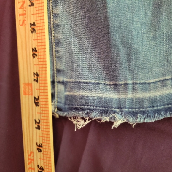 Dear John Playback Cropped Straight Boyfriend Denim Jeans Distressed. Size 25 - Picture 5 of 6